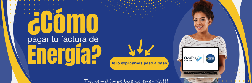 Banner de SOPESA preguntando '¿Cómo pagar tu factura SOPESA?'. Muestra a una mujer sonriente pagando en un computador portátil que tiene los logos de PSE y AvalPay, indicando que estos son métodos de pago disponibles. Invita a seguir un tutorial paso a paso.